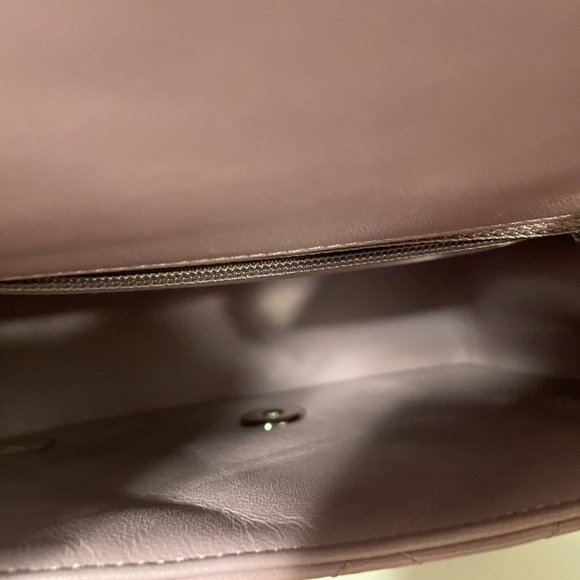 Chanel Mini Square Lilac Purple Lambskin Flap Bag With Silver SHW - Picture 11 of 16